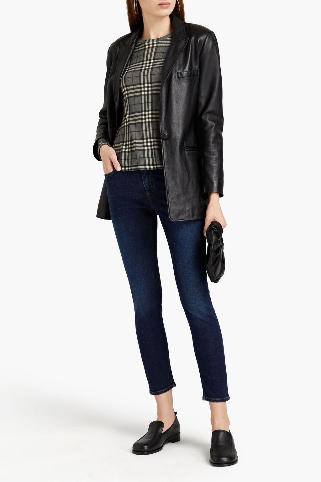 ACNE STUDIOS BLÅ KONST Cropped faded mid-rise skinny jeans
