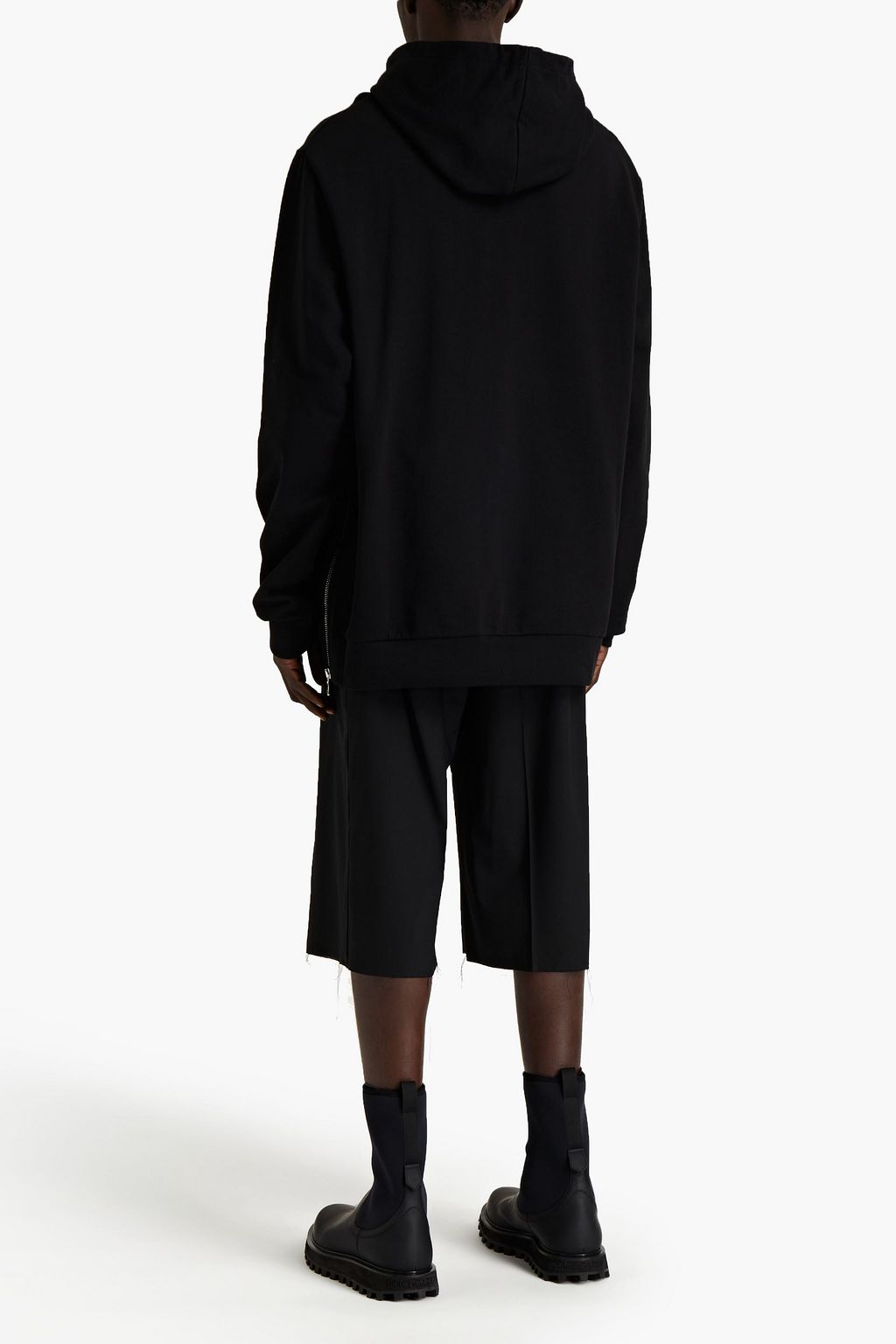 BALMAIN Printed French cotton-terry hoodie