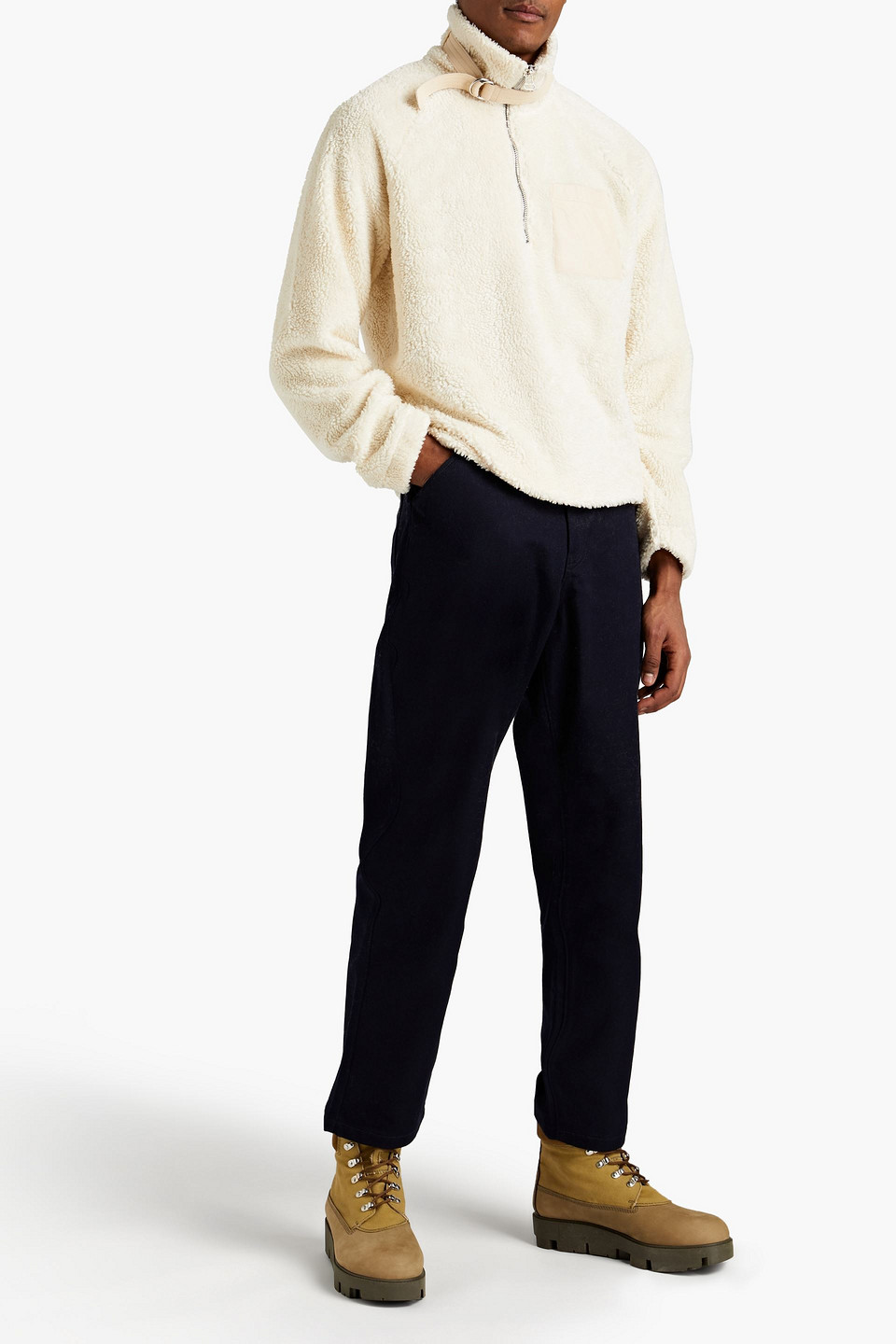 Acne Studios Man Aleq Cotton-twill Trousers In Blue