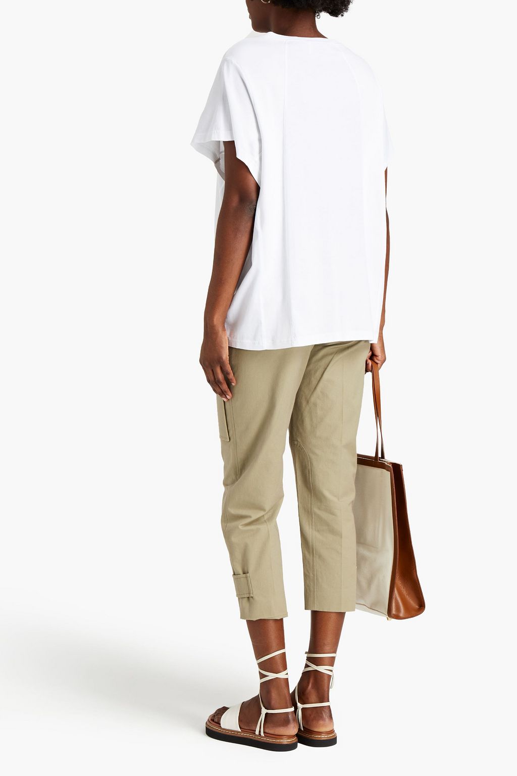 CHLOÉ Embroidered cotton-jersey T-shirt