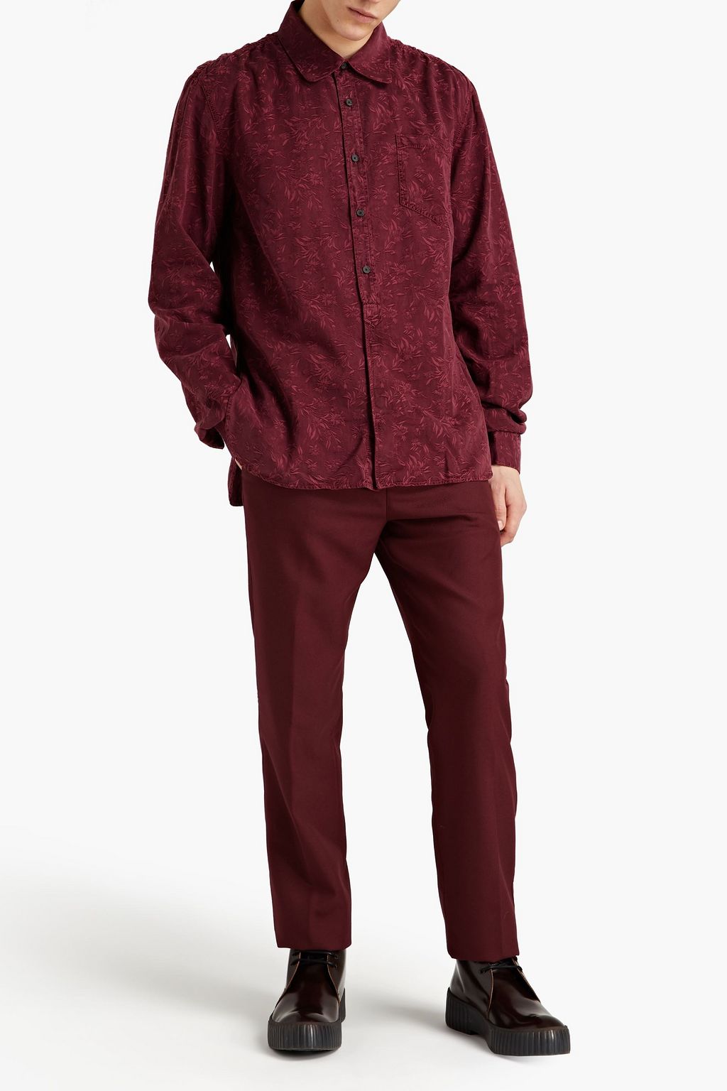 ACNE STUDIOS Hemd aus floralem Jacquard aus einer Baumwoll-Cupromischung