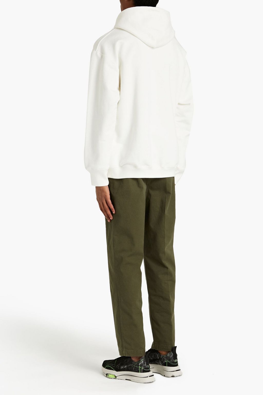 VETEMENTS Printed French cotton-blend terry hoodie