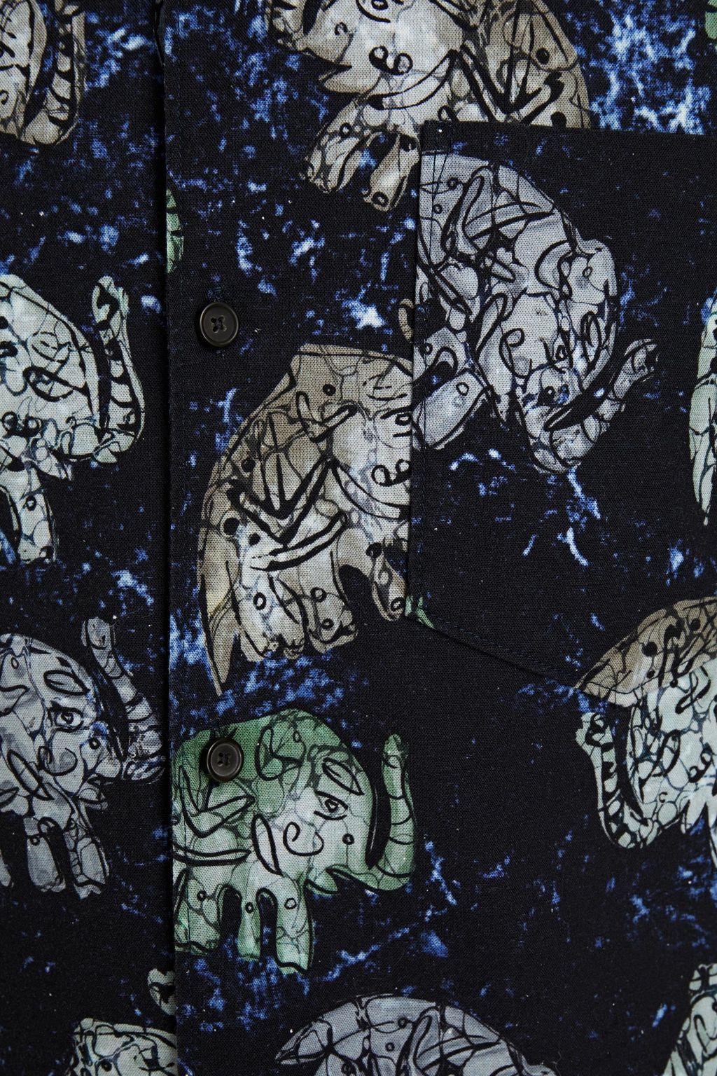 ACNE STUDIOS Printed slub cotton shirt