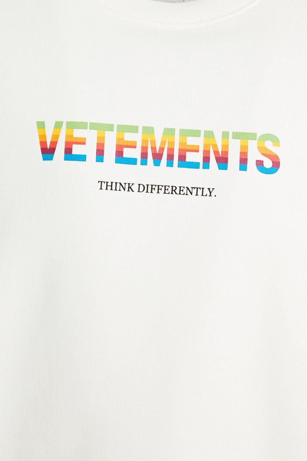 VETEMENTS Printed French cotton-blend terry sweatshirt