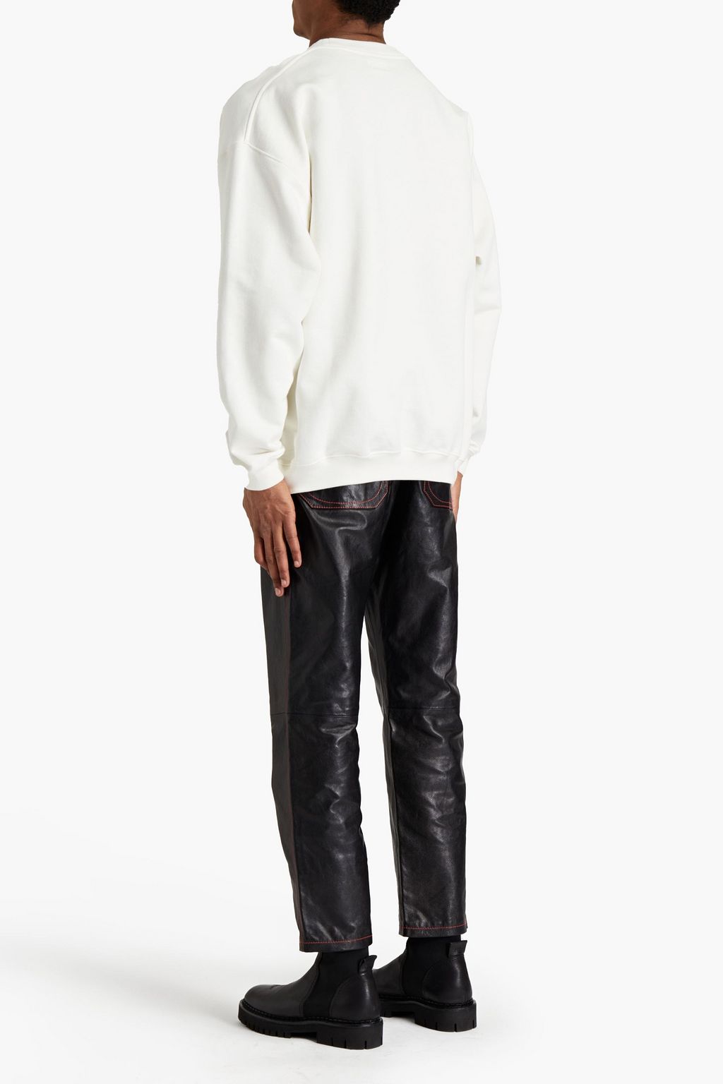 VETEMENTS Printed French cotton-blend terry sweatshirt