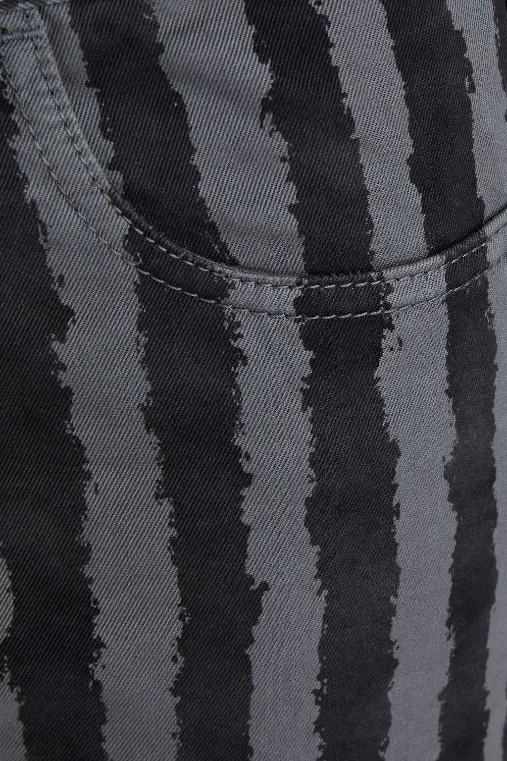 KENZO X KANSAI YAMAMOTO Striped high-rise straight-leg jeans