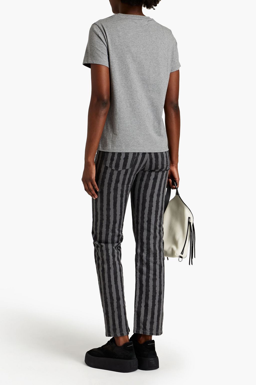 KENZO X KANSAI YAMAMOTO Striped high-rise straight-leg jeans