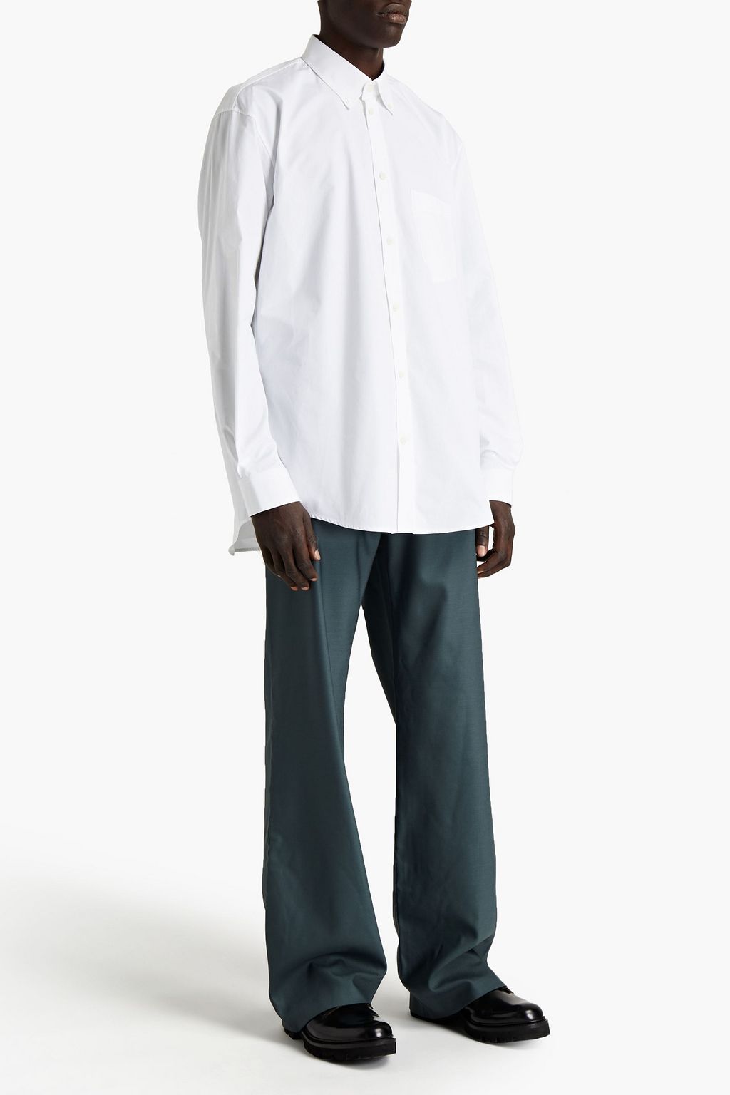 BALENCIAGA Printed cotton-poplin shirt