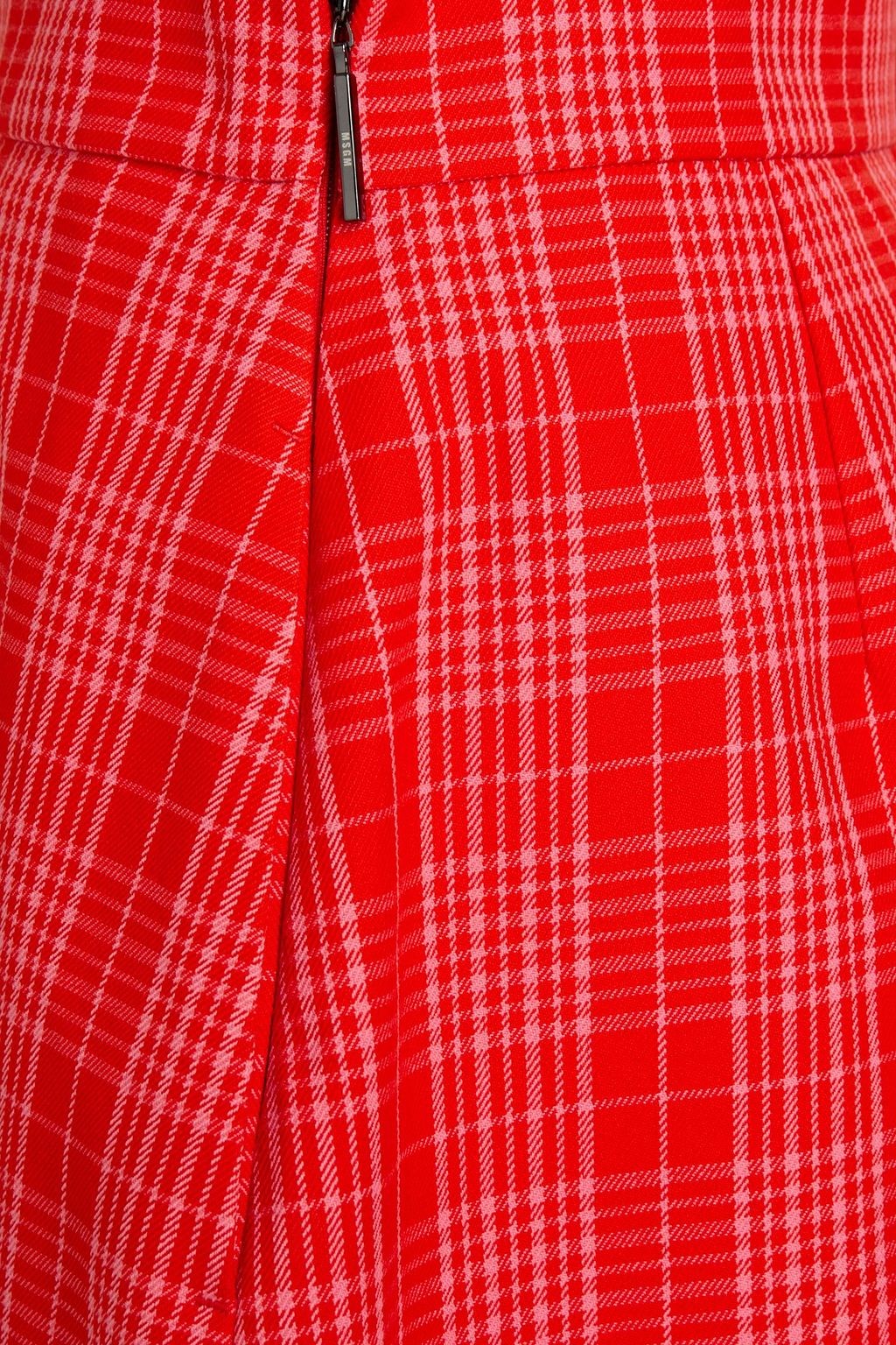 MSGM Checked cotton-twill mini skirt