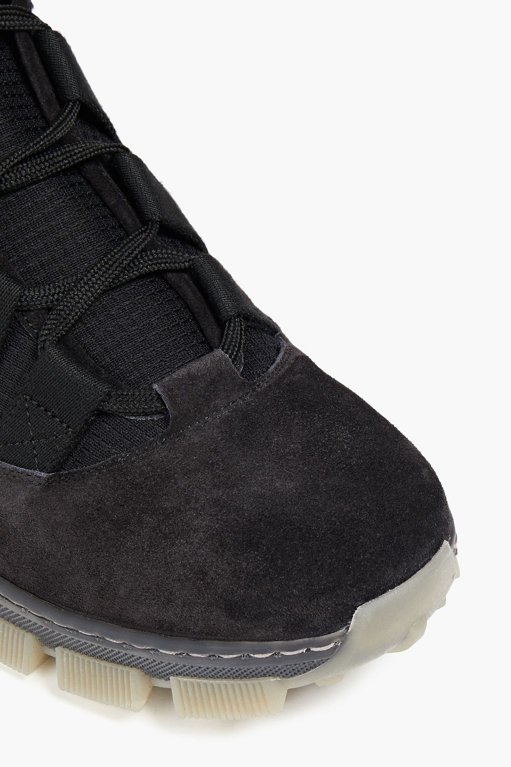 LOEWE Grosgrain-trimmed suede desert boots