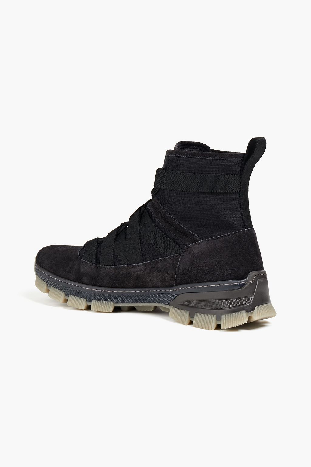 LOEWE Grosgrain-trimmed suede desert boots