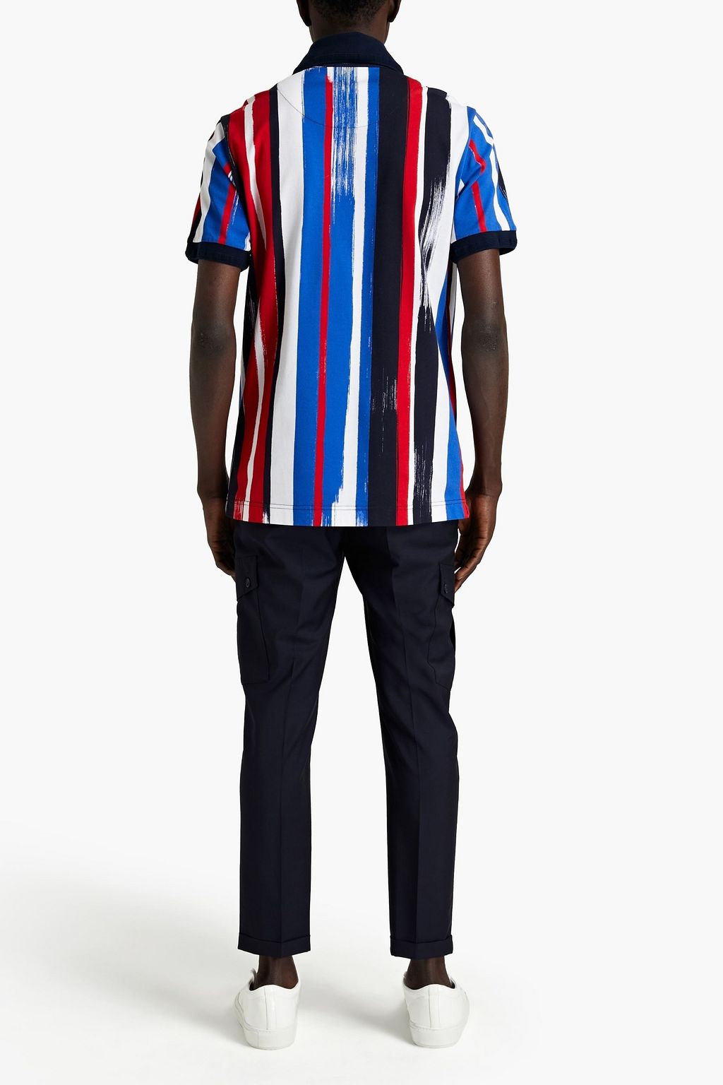 DOLCE&GABBANA Striped cotton-piqué polo shirt