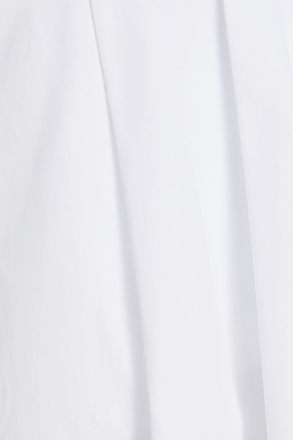 MCQUEEN Cold-shoulder layered cotton-jersey and poplin top