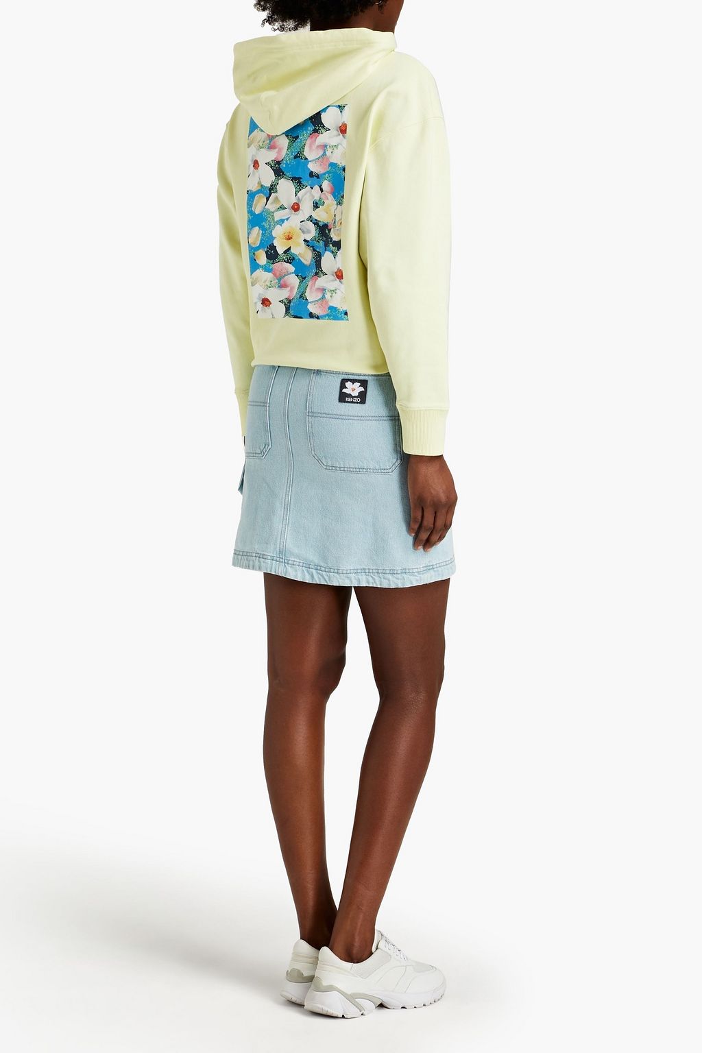 KENZO Printed French cotton-terry hoodie