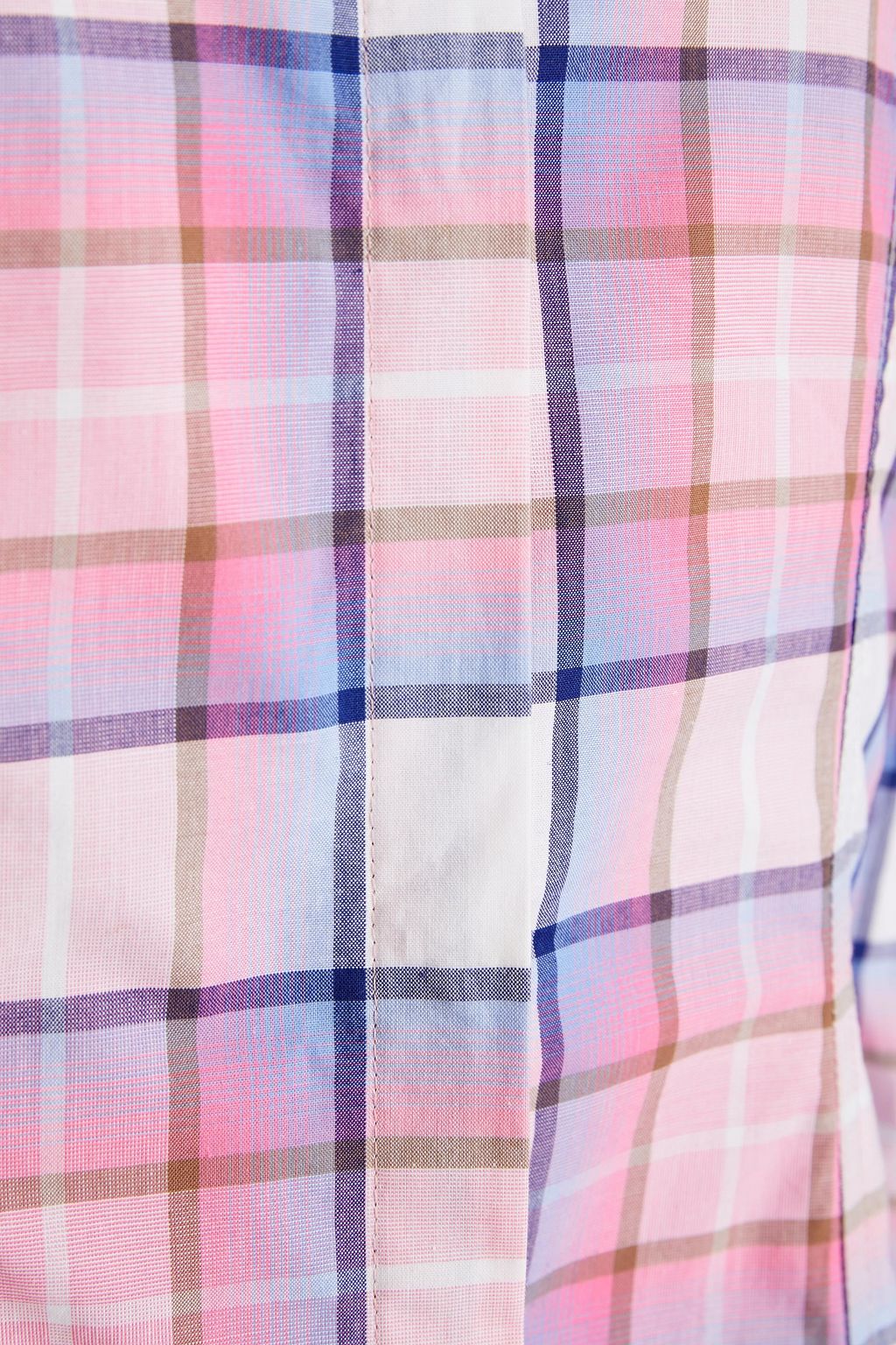 MSGM Checked cotton-poplin blouse