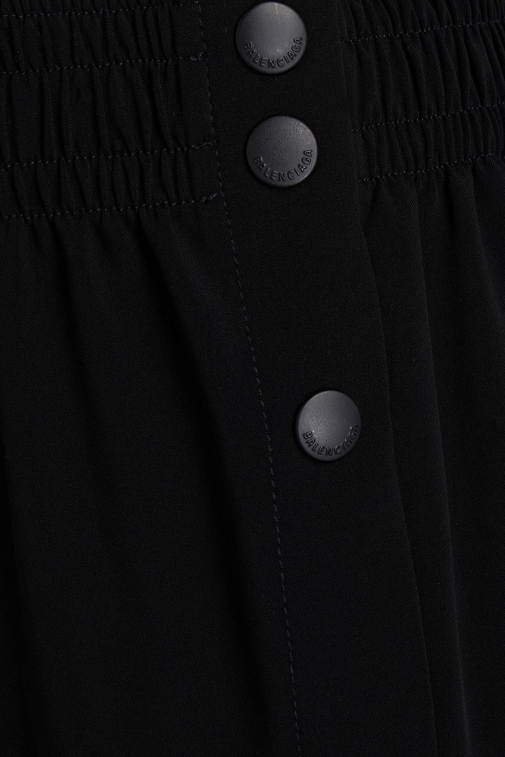 BALENCIAGA Snap-detailed crepe tapered pants