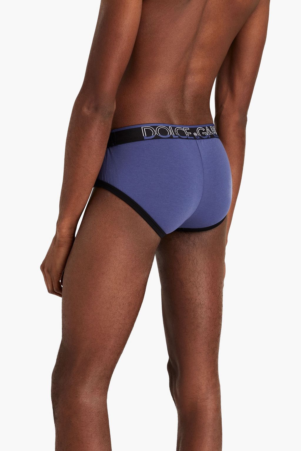 DOLCE&GABBANA Jacquard-trimmed stretch-cotton jersey briefs