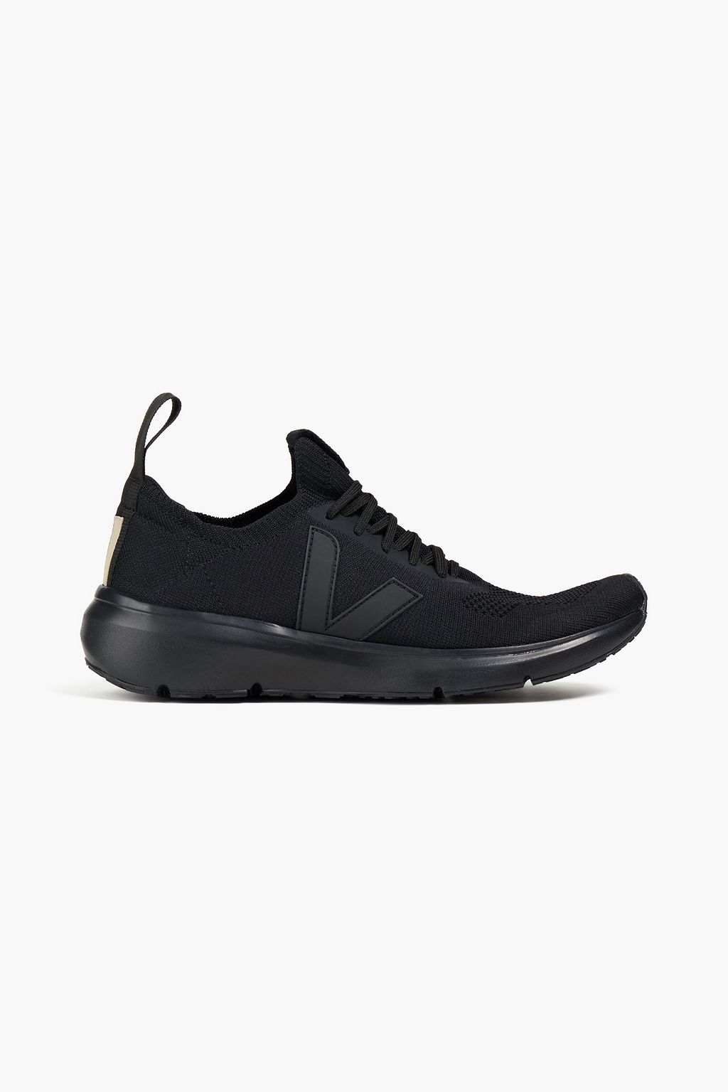 Black Rubber-trimmed mesh running sneakers | Sale up to 70% off | THE OUTNET  | VEJA X RICK OWENS | THE OUTNET
