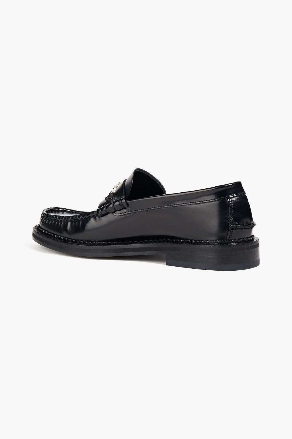 VERSACE Embellished leather loafers