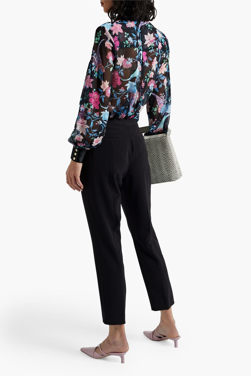 Black Mel cropped crepe skinny pants 