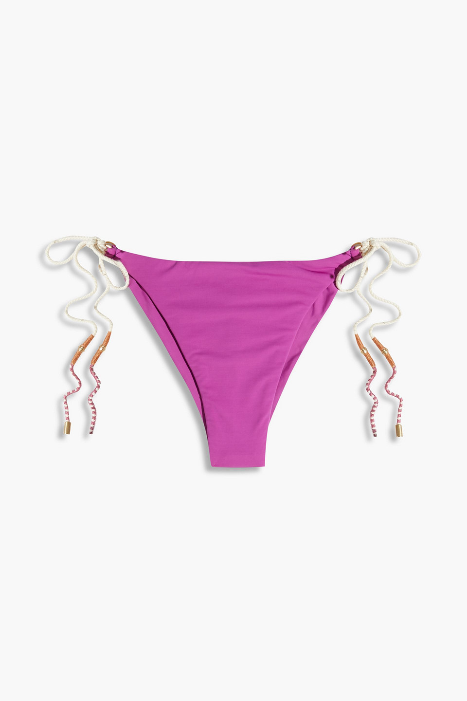 Ada cord-trimmed low-rise bikini briefs