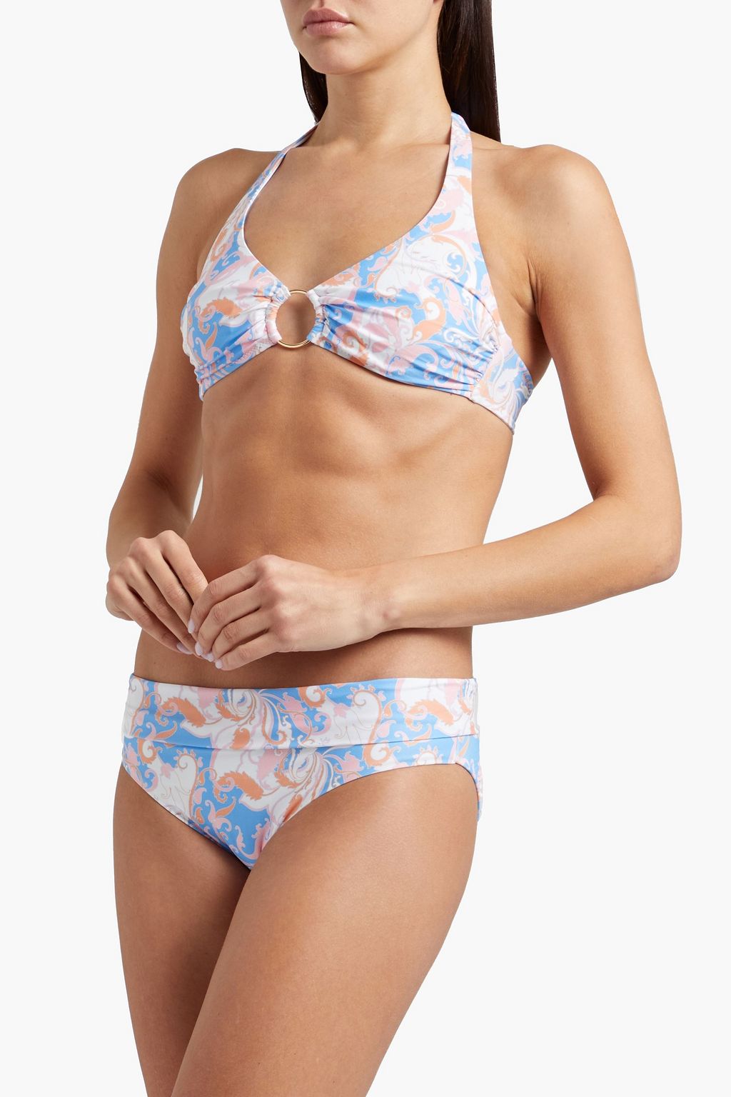 MELISSA ODABASH Brussels printed mid-rise bikini briefs