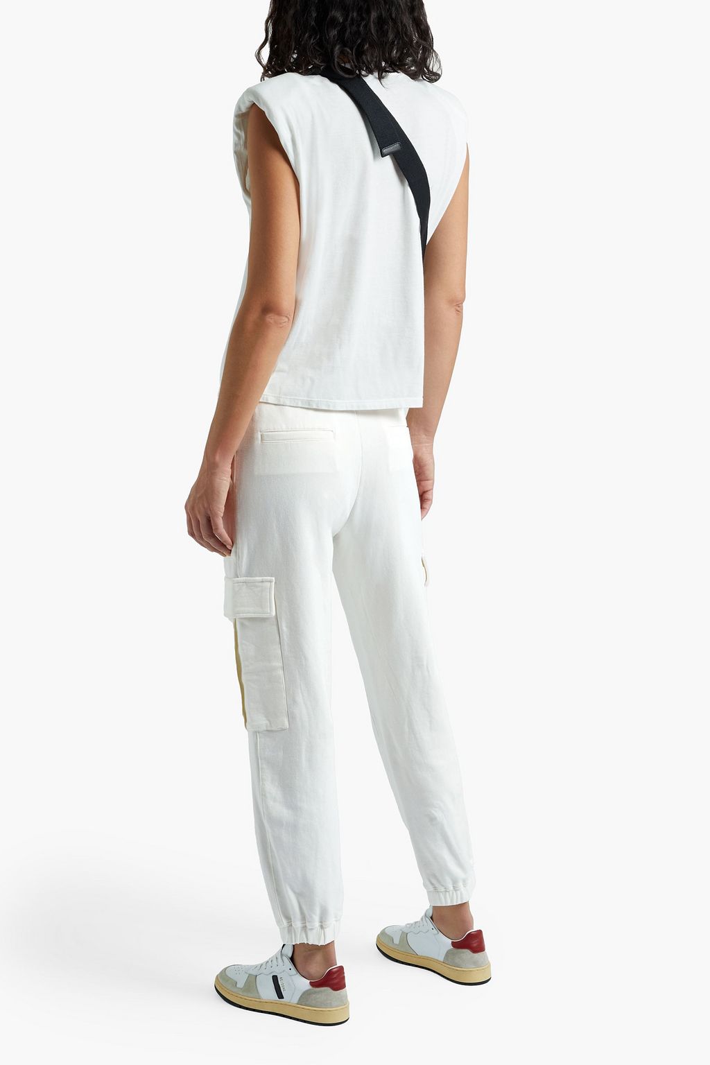 ALICE + OLIVIA French cotton-terry track pants