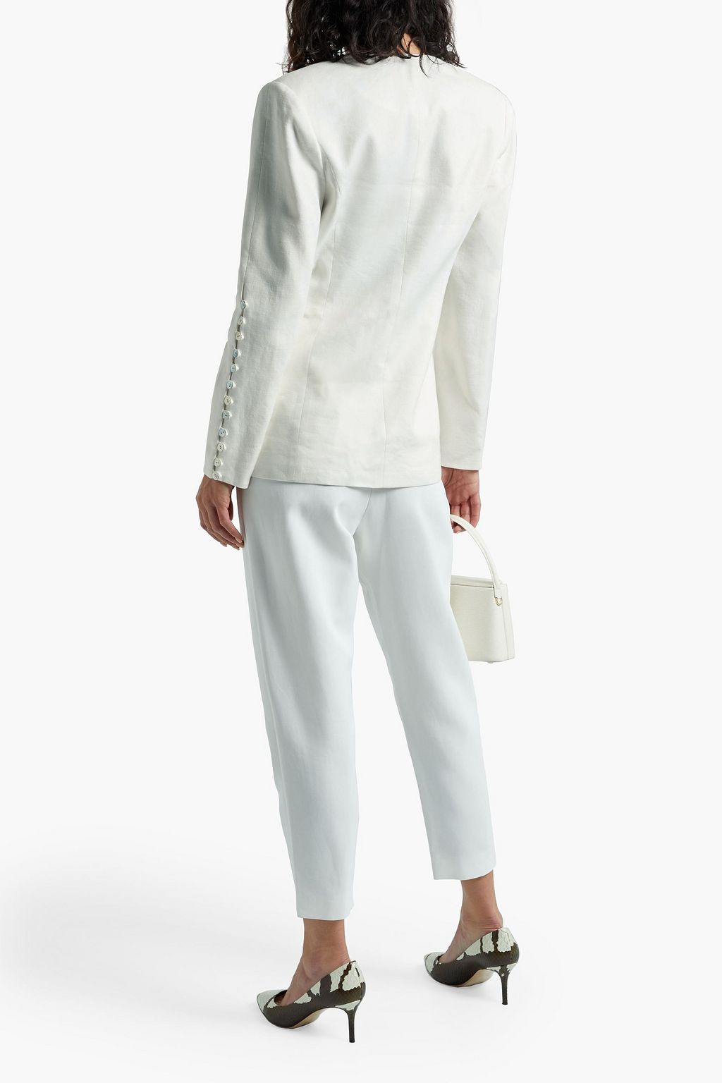ALTUZARRA Fern button-detailed linen-blend twill blazer