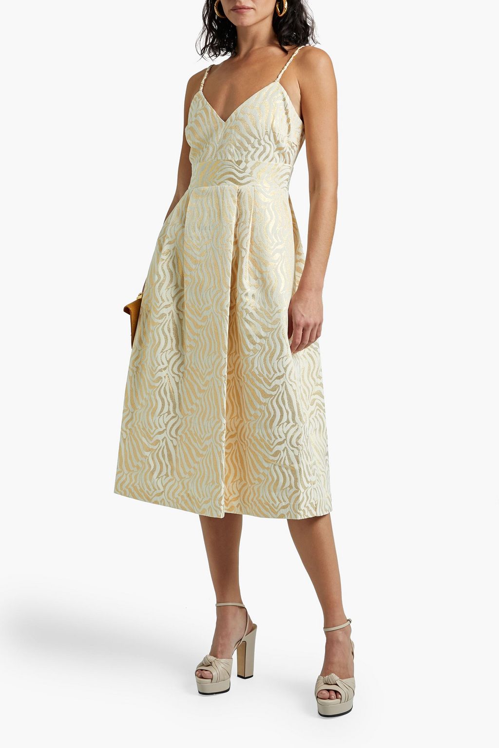 rachel zoe metallic dress
