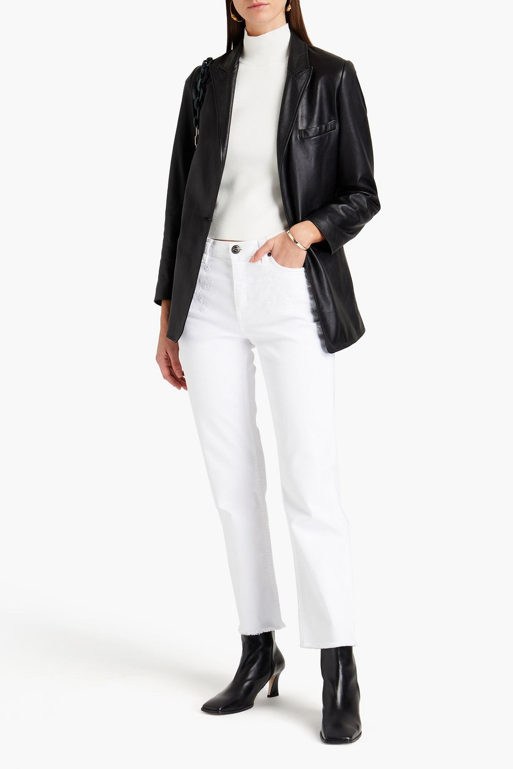 ETRO Embroidered mid-rise straight-leg jeans