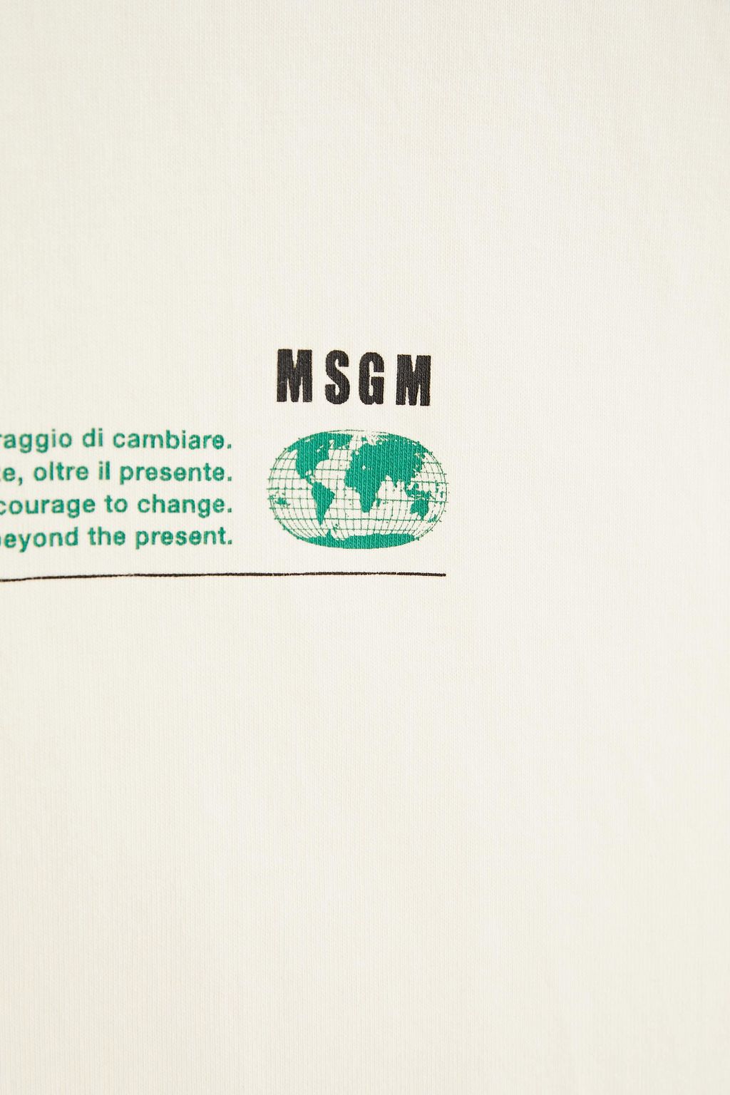 MSGM Appliquéd printed cotton-jersey T-shirt