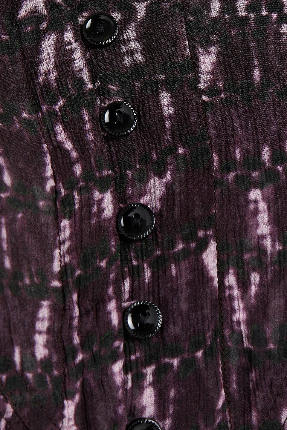 Isabel Marant Étoile Oversized Gathered Tie-dyed Crepon Blouse In Dark Purple