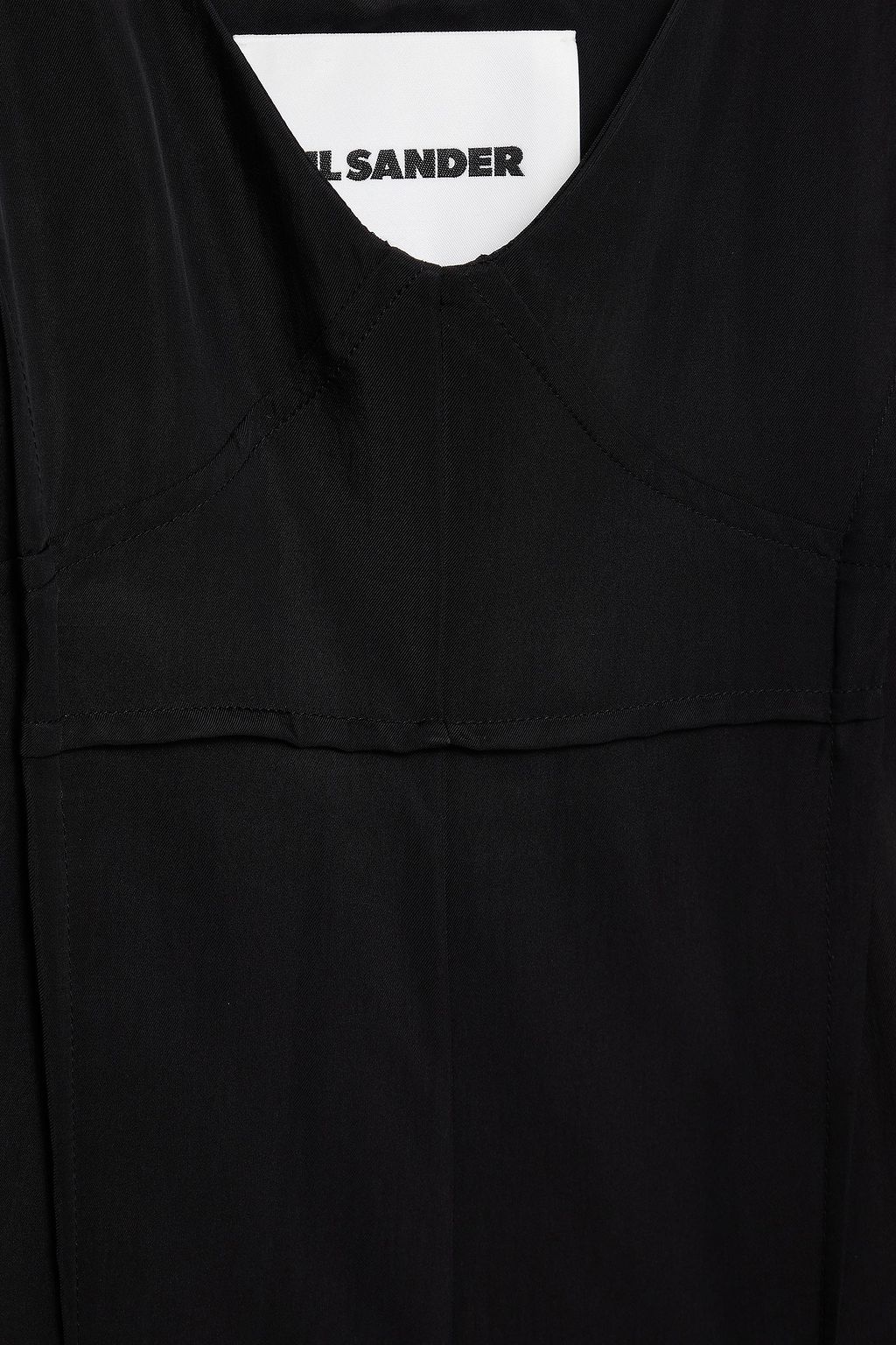JIL SANDER Asymmetric satin midi dress