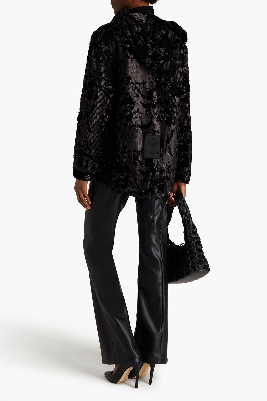 MR & MRS ITALY Jazzy embellished cotton-velvet hooded parka