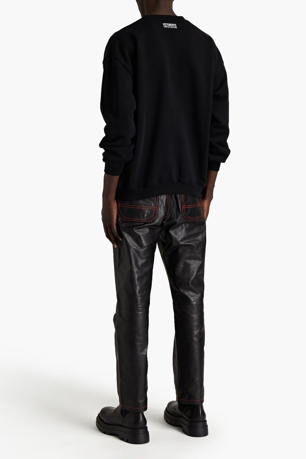 VETEMENTS Printed French cotton-blend terry sweatshirt