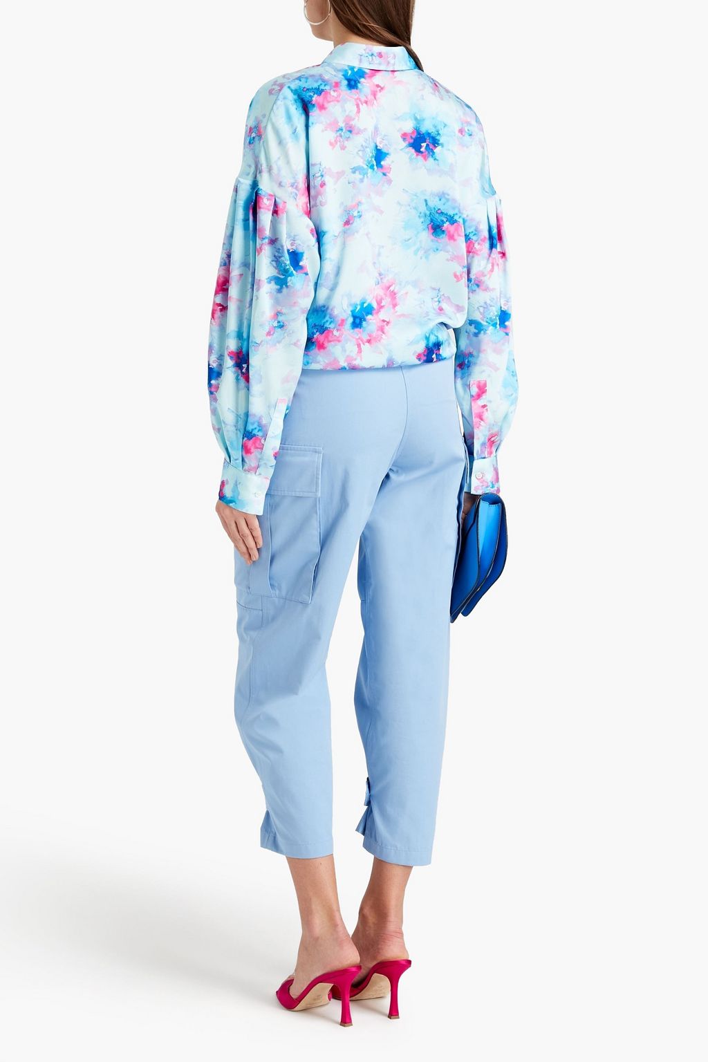 MSGM Cropped cotton-twill tapered pants