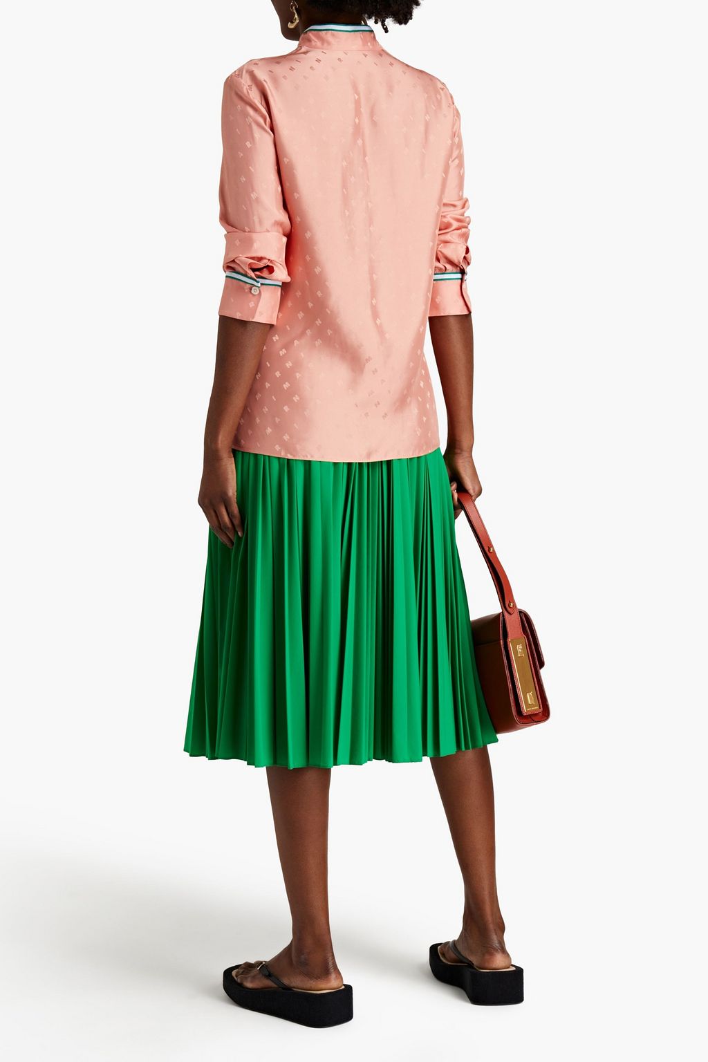 MARNI Satin-jacquard blouse