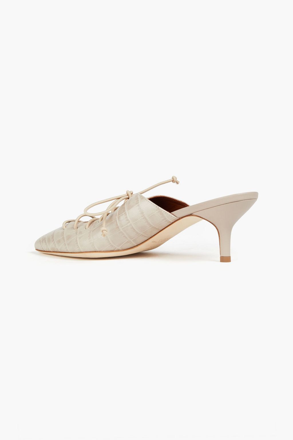 MALONE SOULIERS Annie 45 lace-up croc-effect leather mules