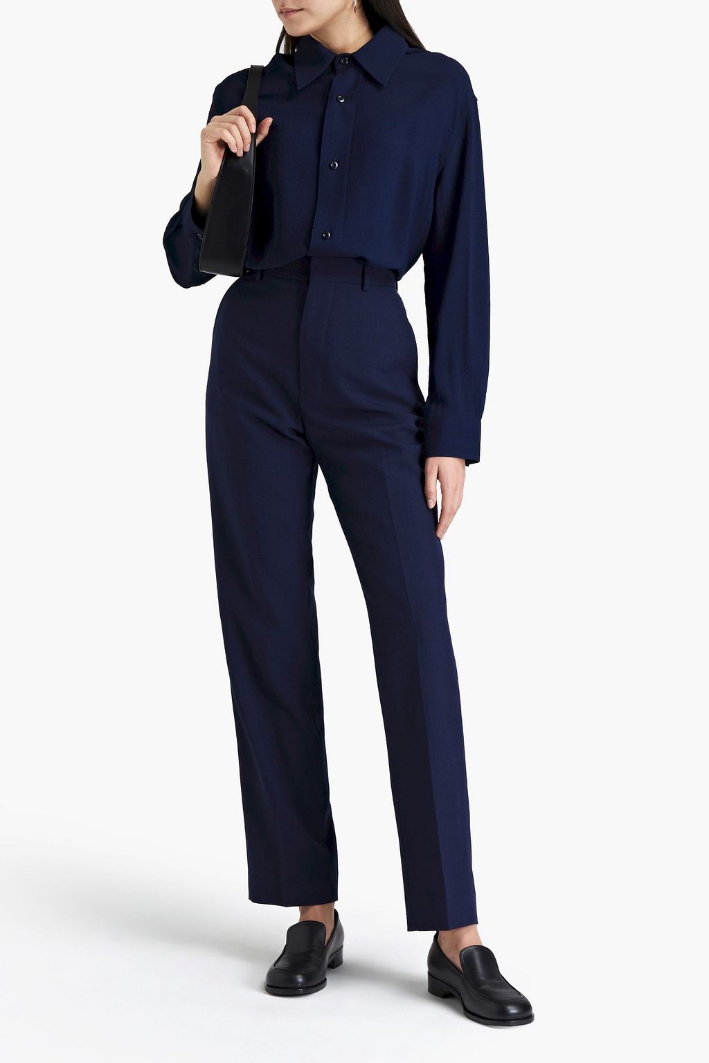 AMI ALEXANDRE MATTIUSSI Wool-blend straight-leg pants