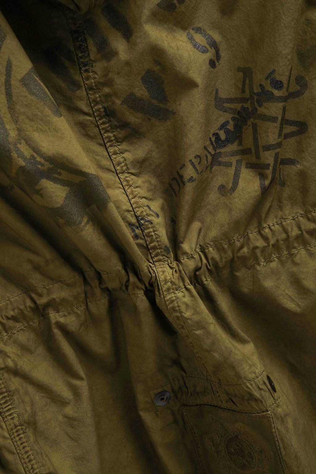 MR & MRS ITALY Printed cotton hooded parka