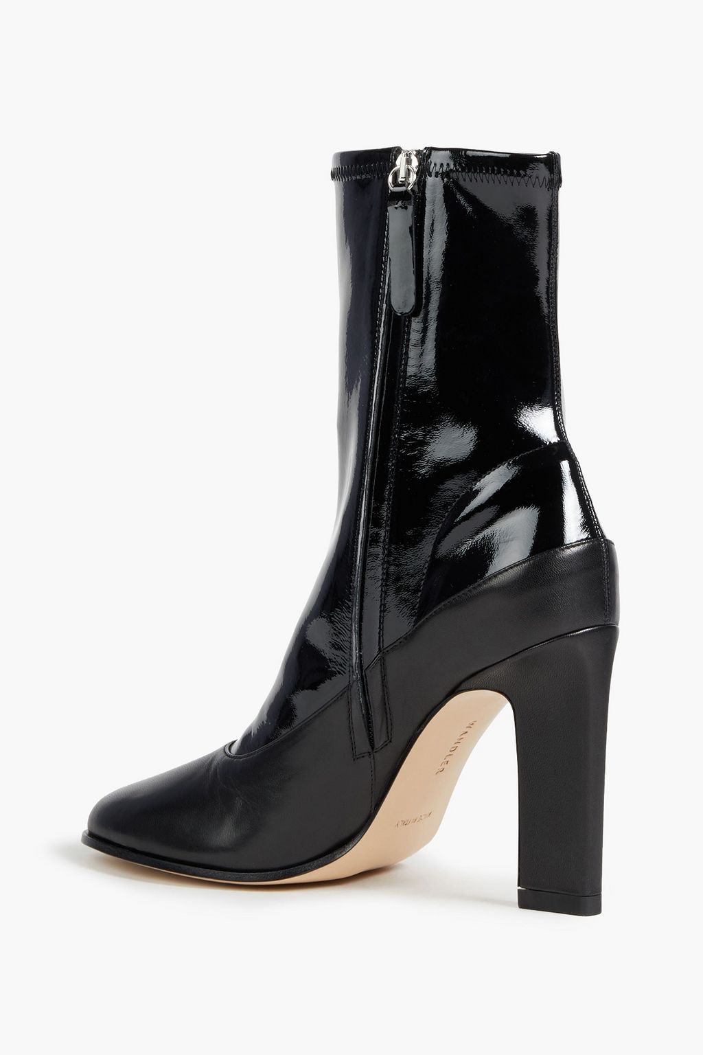 WANDLER Lesly smooth and patent-leather ankle boots