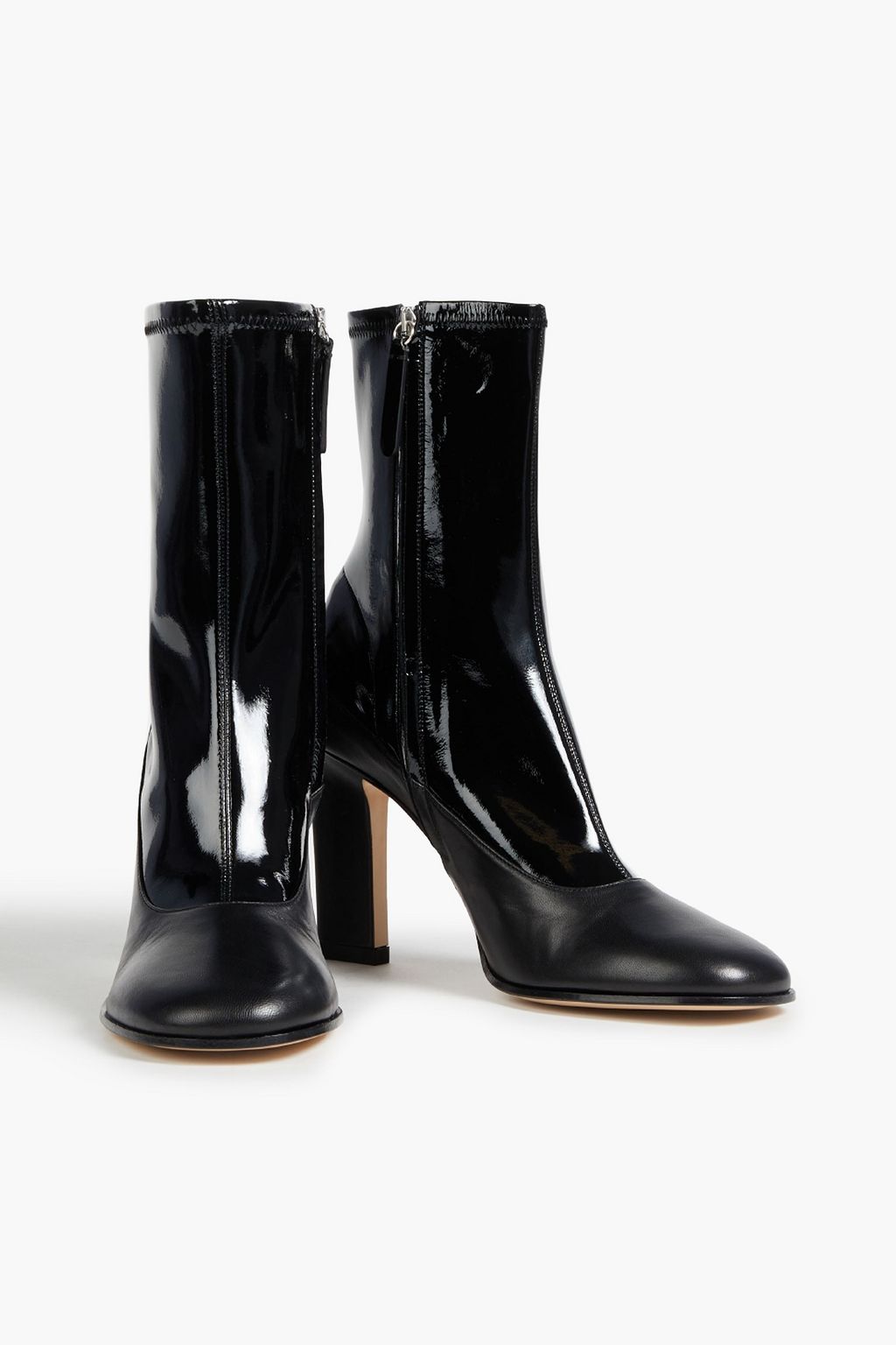 WANDLER Lesly smooth and patent-leather ankle boots