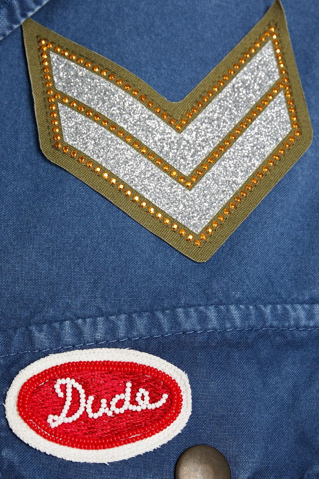 MR & MRS ITALY Embellished belted cotton-canvas jacket