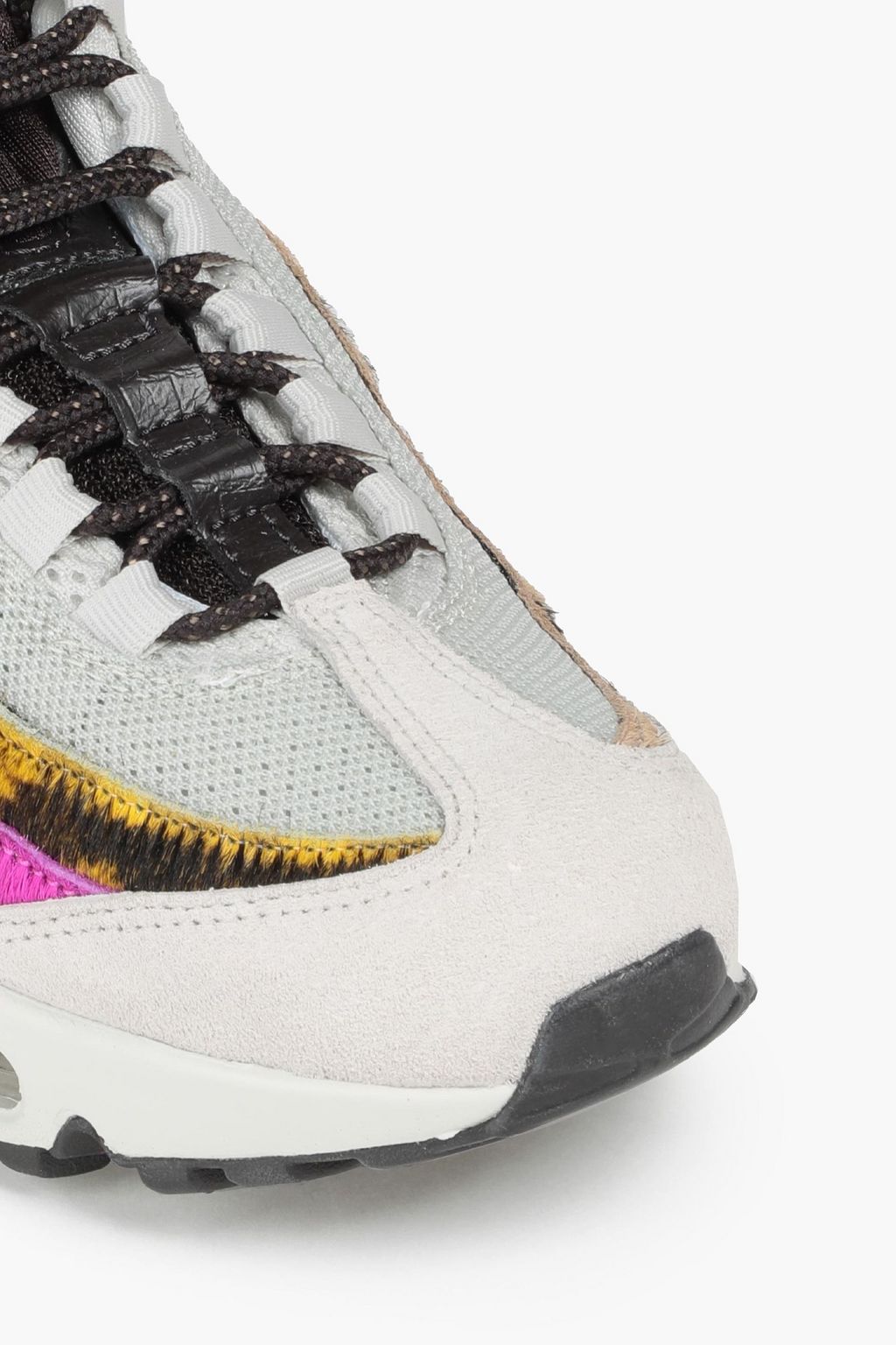 NIKE Air Max 95 patchwork-effect calf hair and mesh sneakers