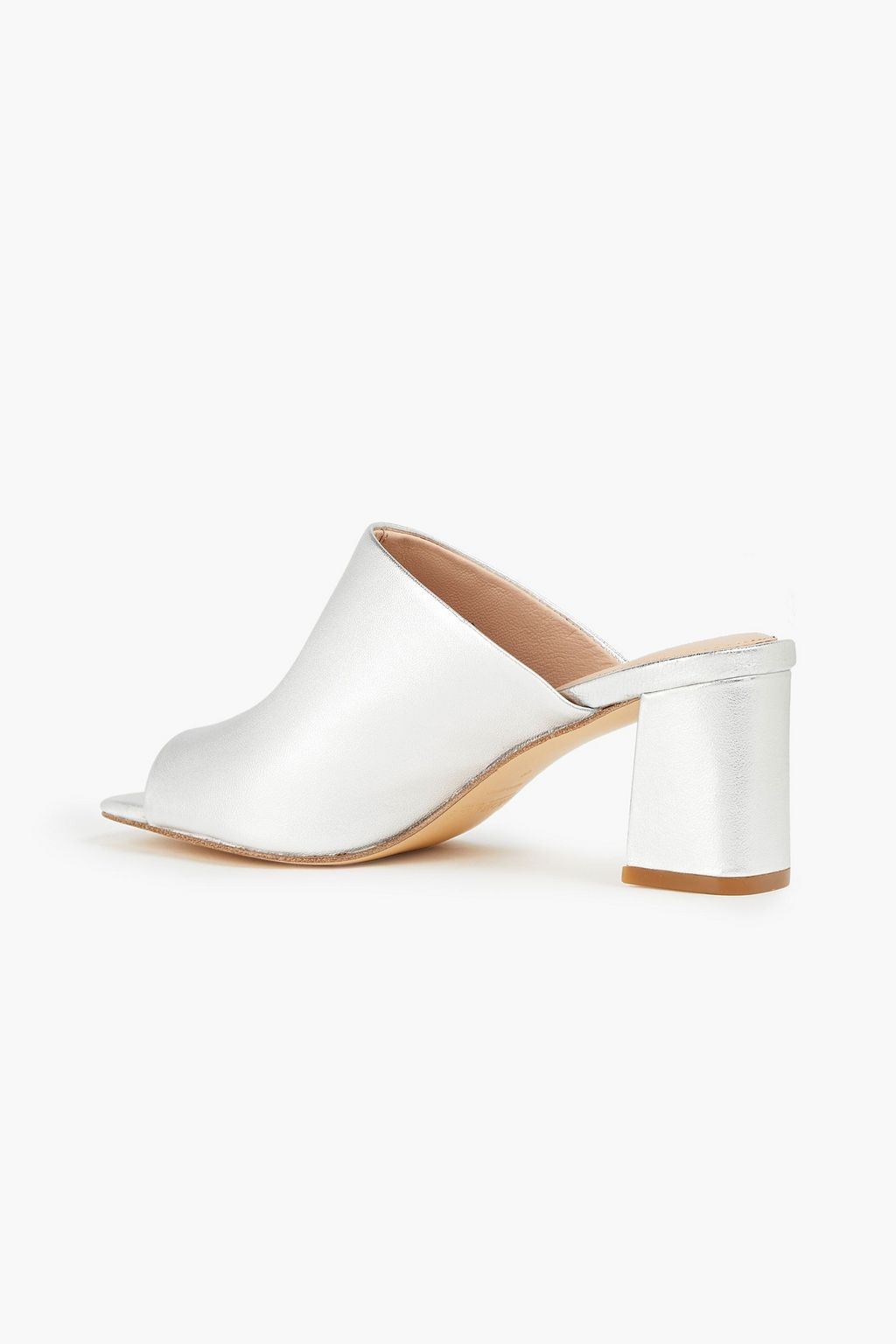 RACHEL ZOE Metallic leather mules