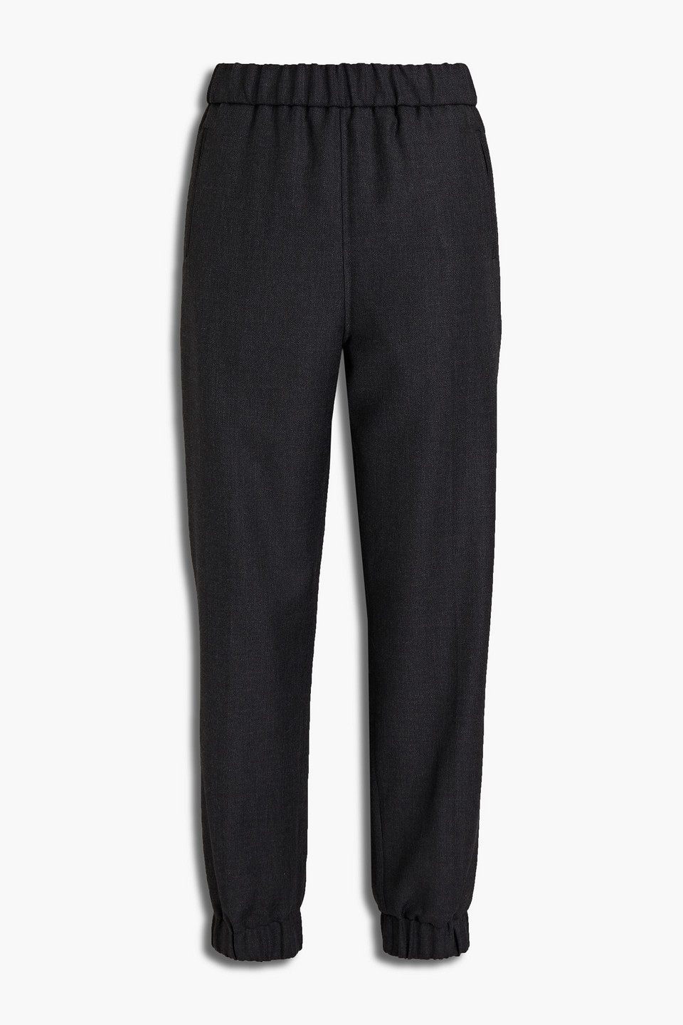 ganni - canvas tapered pants - gray - eu 34