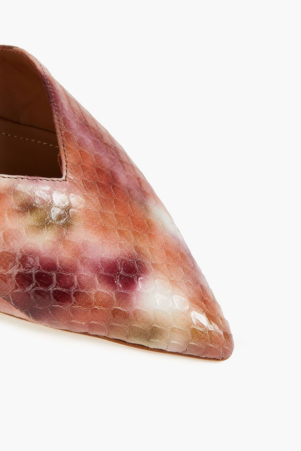 MALONE SOULIERS Matilda 45 printed snake-effect leather mules