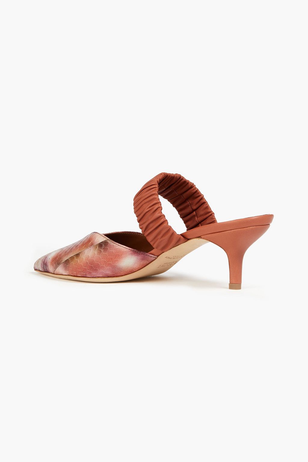 MALONE SOULIERS Matilda 45 printed snake-effect leather mules