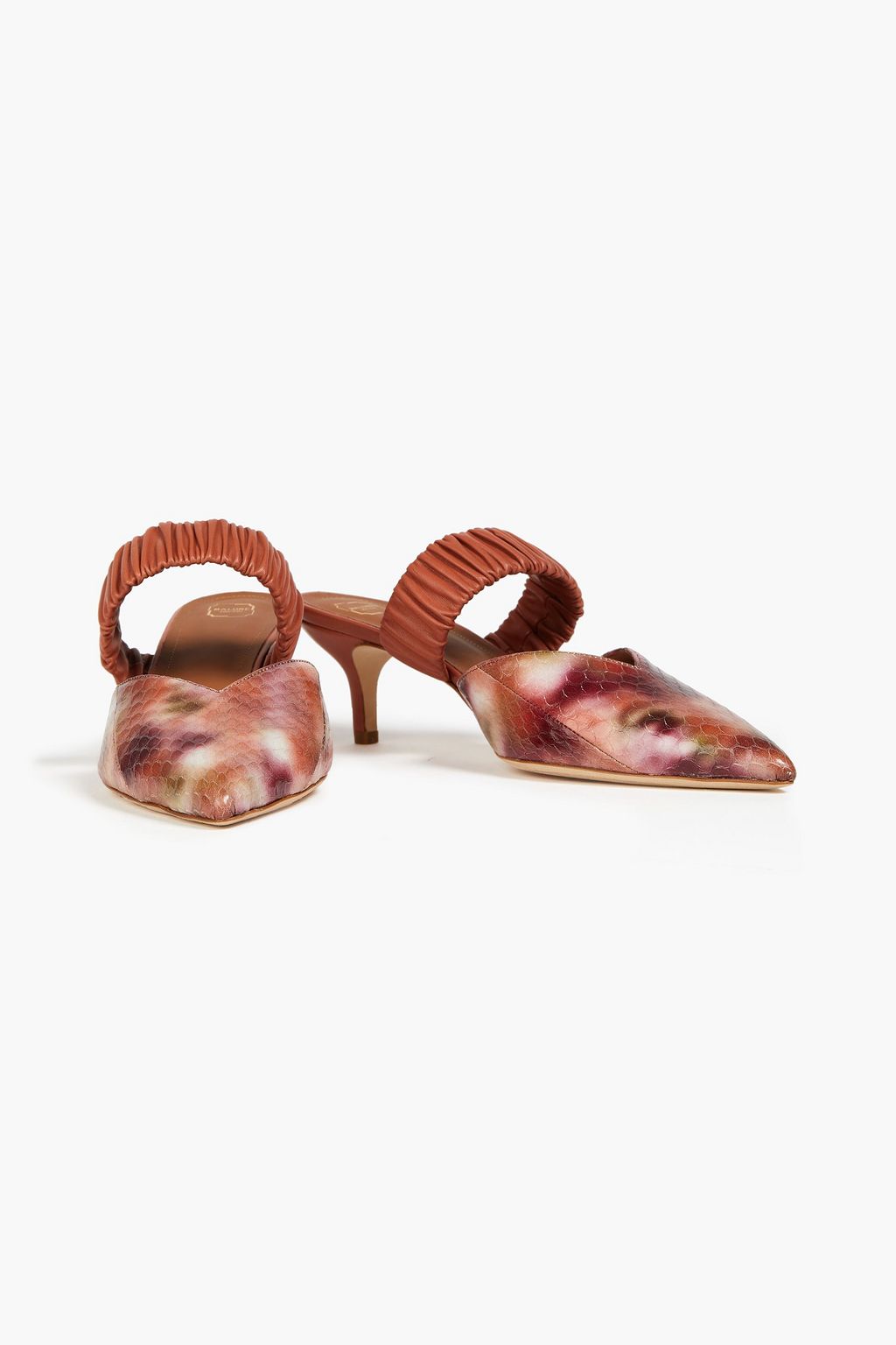 MALONE SOULIERS Matilda 45 printed snake-effect leather mules