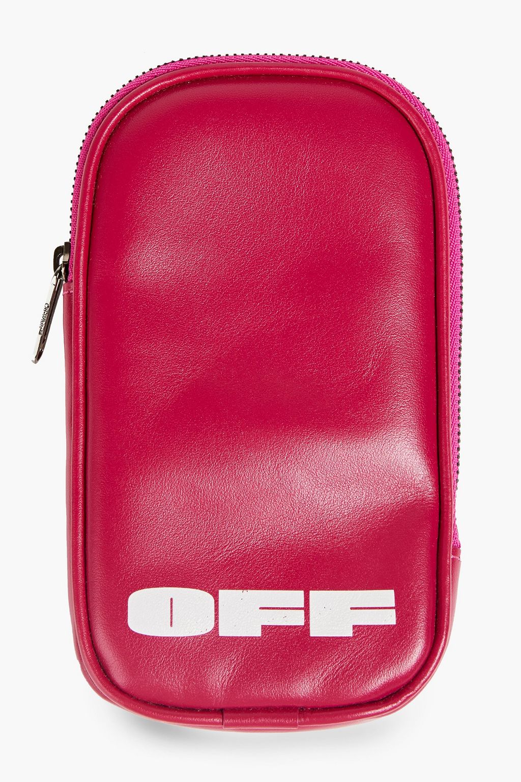 OFF-WHITE™ Logo-print leather phone pouch